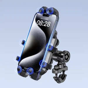 Suporte para celular de motocicleta com amortecedor de vibração
