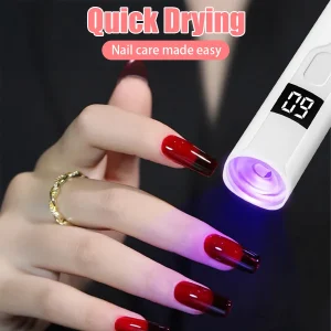 Lâmpada UV LED recarregável para unhas com visor inteligente