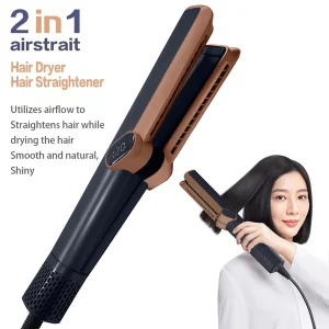 Secador de cabelo multifuncional 2 em 1 com visor LCD