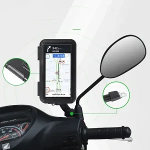 Suporte para celular de motocicleta com capa à prova d’água