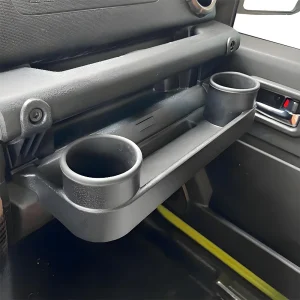 Suporte multifuncional para celular e porta-copos com compartimento