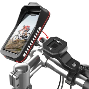 Suporte impermeável para celular em bicicleta