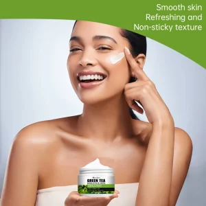 Creme facial de chá verde com óleo de melaleuca e ácido salicílico